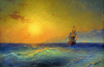 romantique romantisme Tableau Peinture - près de la côte de Crimée 1890 Romantique Ivan Aivazovsky russe